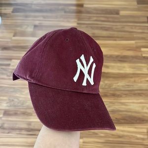 New York Yankees Maroon Red Baseball Cap